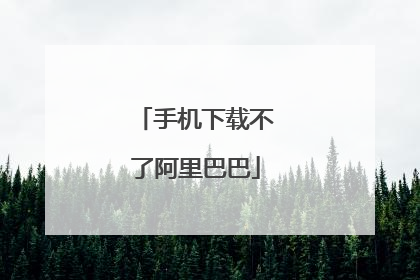 手机下载不了阿里巴巴