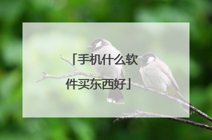 手机什么软件买东西好