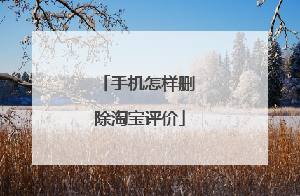手机怎样删除淘宝评价