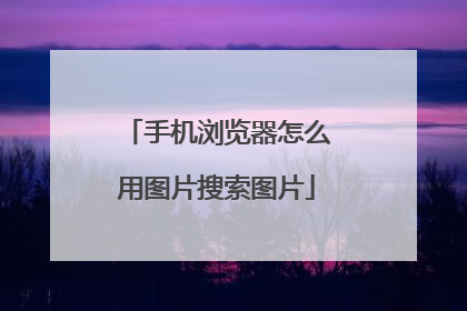 手机浏览器怎么用图片搜索图片