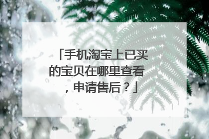 手机淘宝上已买的宝贝在哪里查看,申请售后?