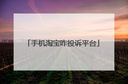 手机淘宝咋投诉平台