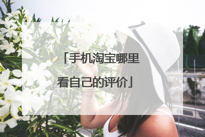 手机淘宝哪里看自己的评价
