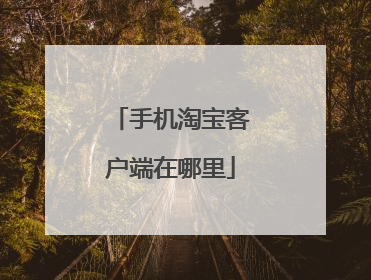 手机淘宝客户端在哪里