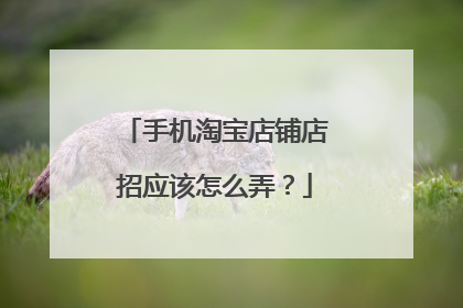 手机淘宝店铺店招应该怎么弄？