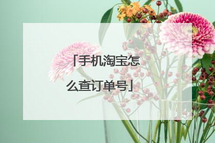 手机淘宝怎么查订单号