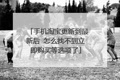 手机淘宝更新到最新后 怎么找不到立即购买等选项了