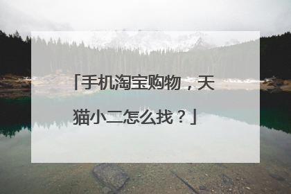 手机淘宝购物,天猫小二怎么找?