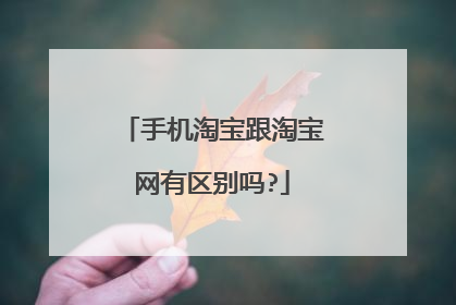 手机淘宝跟淘宝网有区别吗?