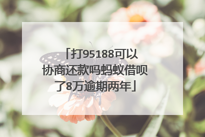 打95188可以协商还款吗蚂蚁借呗了8万逾期两年