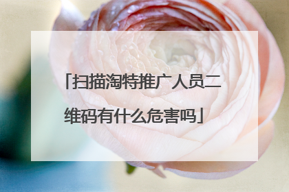 扫描淘特推广人员二维码有什么危害吗