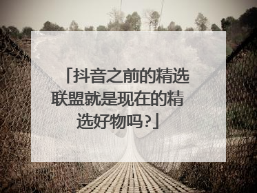 抖音之前的精选联盟就是现在的精选好物吗?