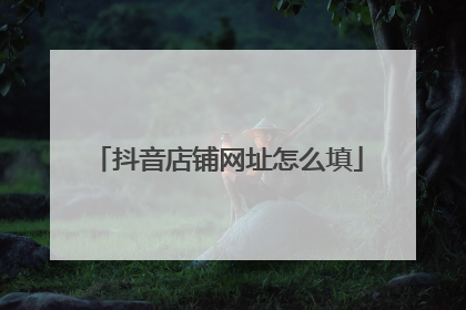 抖音店铺网址怎么填