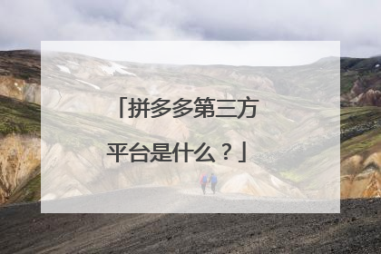 拼多多第三方平台是什么?
