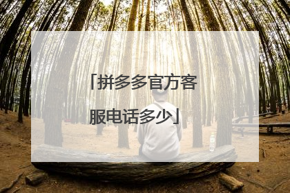 拼多多官方客服电话多少