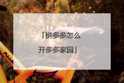 拼多多怎么开多多家园