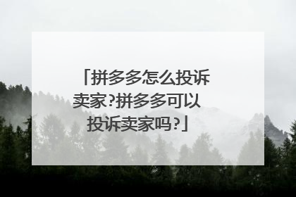 拼多多怎么投诉卖家?拼多多可以投诉卖家吗?