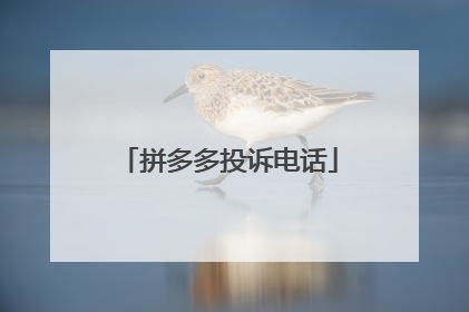 拼多多投诉电话