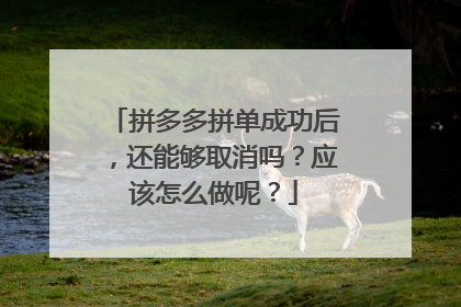 拼多多拼单成功后,还能够取消吗?应该怎么做呢?
