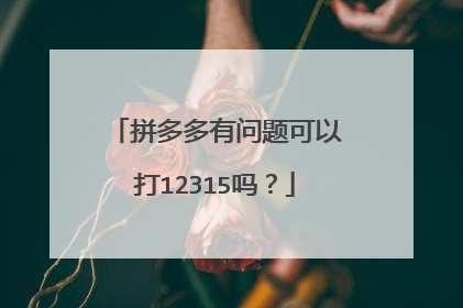 拼多多有问题可以打12315吗?
