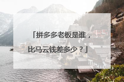 拼多多老板是谁,比马云钱差多少?