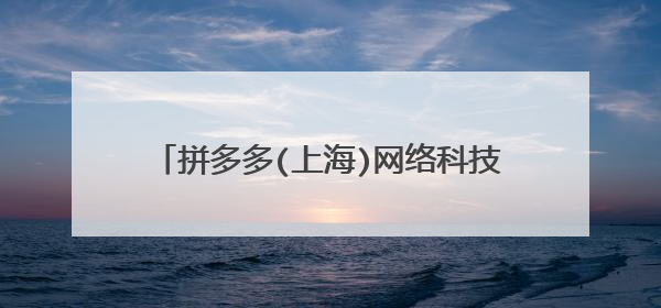 拼多多(上海)网络科技有限公司电话是多少?