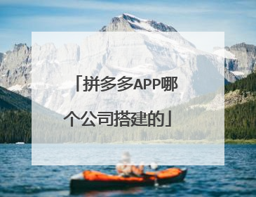 拼多多APP哪个公司搭建的