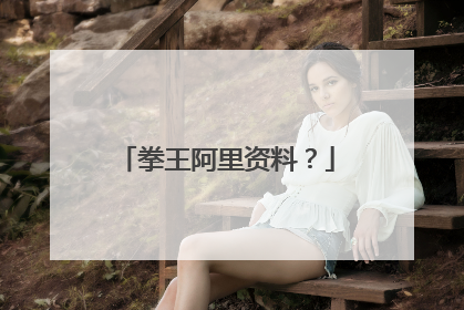 拳王阿里资料?
