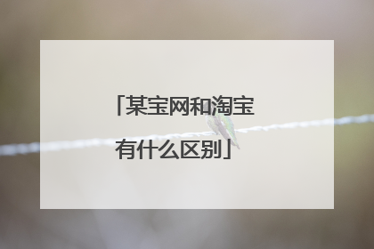 某宝网和淘宝有什么区别