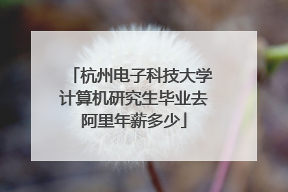 杭州电子科技大学计算机研究生毕业去阿里年薪多少
