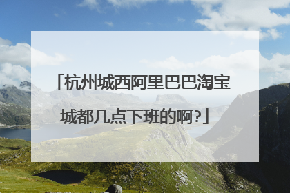 杭州城西阿里巴巴淘宝城都几点下班的啊?
