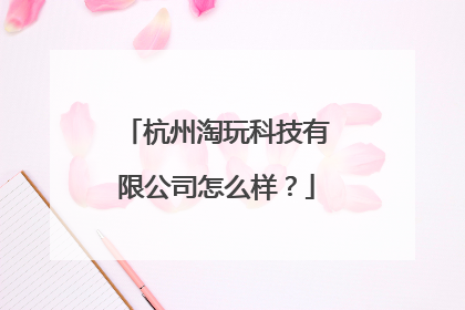 杭州淘玩科技有限公司怎么样?