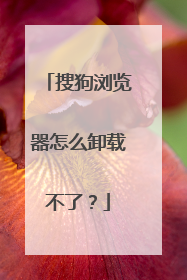 搜狗浏览器怎么卸载不了?