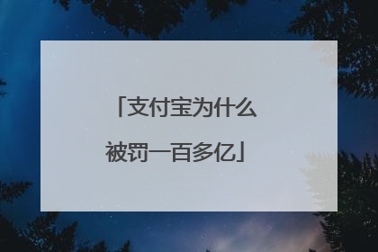 支付宝为什么被罚一百多亿
