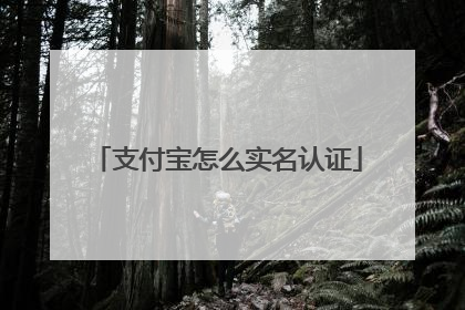 支付宝怎么实名认证