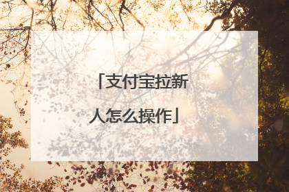 支付宝拉新人怎么操作