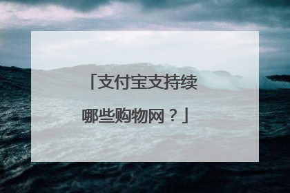 支付宝支持续哪些购物网?