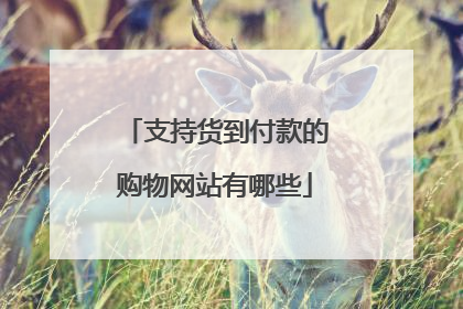 支持货到付款的购物网站有哪些