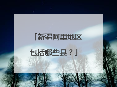 新疆阿里地区包括哪些县?