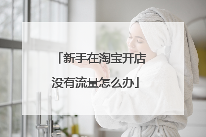 新手在淘宝开店没有流量怎么办