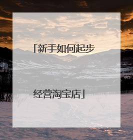 新手如何起步经营淘宝店