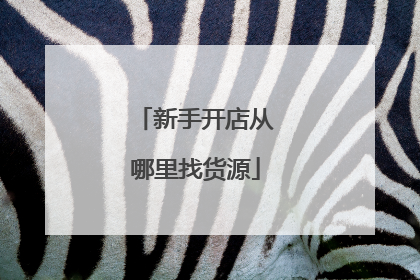 新手开店从哪里找货源