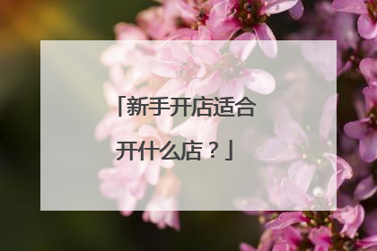 新手开店适合开什么店?
