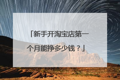 新手开淘宝店第一个月能挣多少钱？