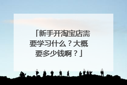 新手开淘宝店需要学习什么?大概要多少钱啊?