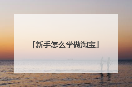 新手怎么学做淘宝