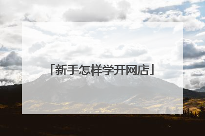 新手怎样学开网店