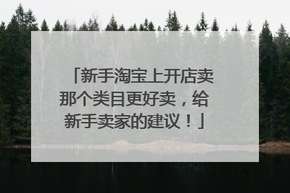 新手淘宝上开店卖那个类目更好卖,给新手卖家的建议!