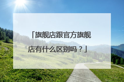 旗舰店跟官方旗舰店有什么区别吗?