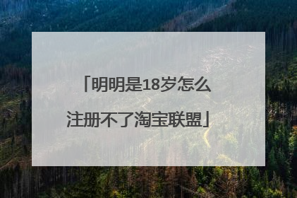明明是18岁怎么注册不了淘宝联盟